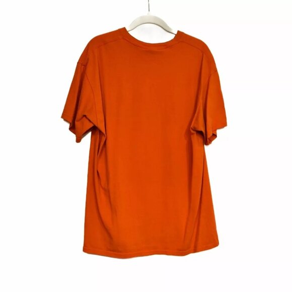 Auburn Baseball Men Orange Spellout T Shirt Graphic Logo Pullover Short Sleeve L - Picture 3 of 8